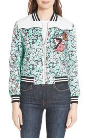 maje Bert Floral Bomber Jacket   Nordstrom at Nordstrom